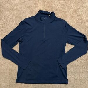 Tasc Ladies Recess Quarter Zip Navy Size Medium Outdoor Performance Tennis Golf